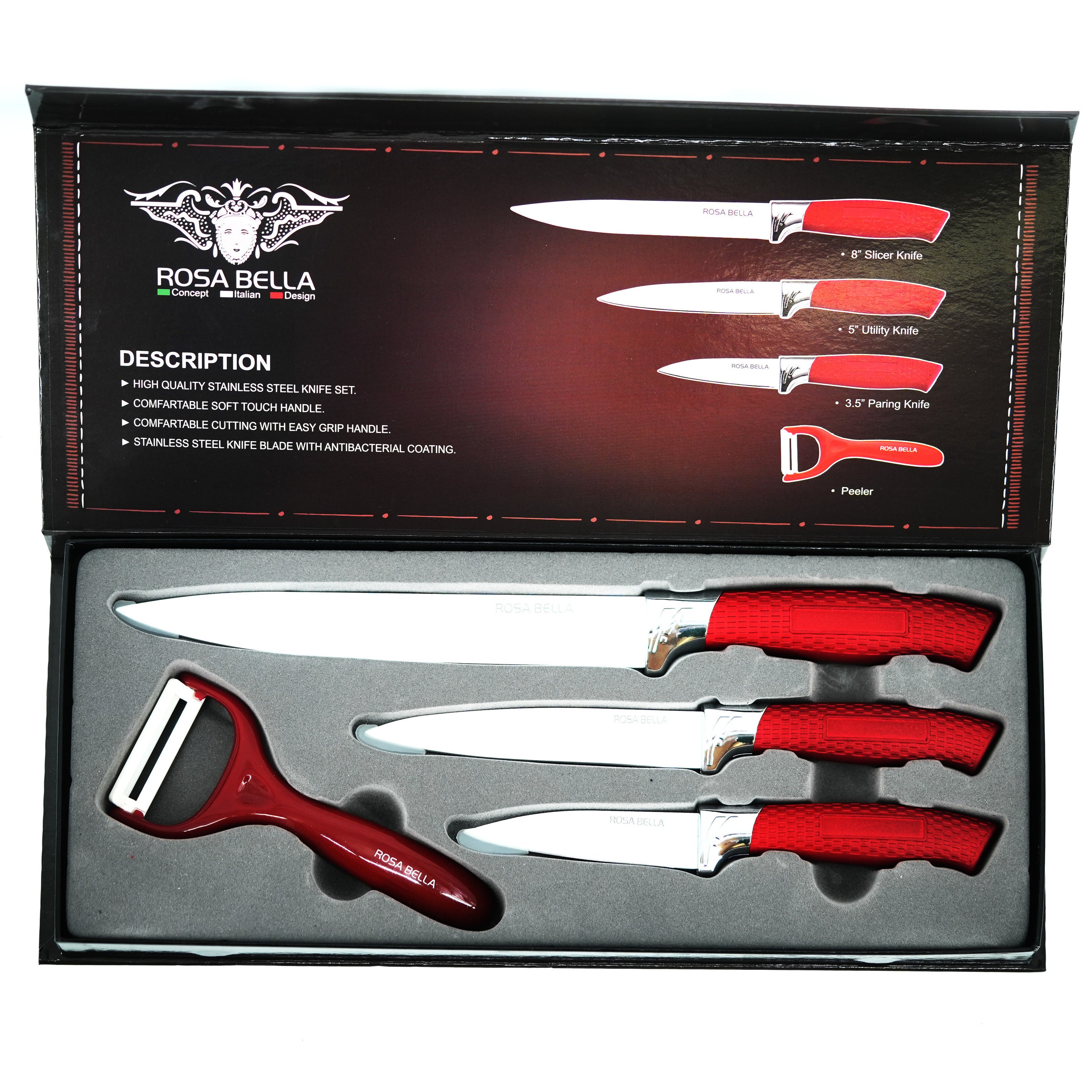Set de 3 Cuțite + Un Piller – Organizare și Precizie în Bucătărie Set de 3 Cuțite + Un Piller – Organizare și Precizie în Bucătărie